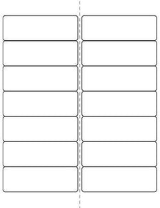 4 x 1 1/3 Rectangle (w/ perfs) Fluorescent YELLOW Label Sheet (Bulk Pack 500 Sheets)