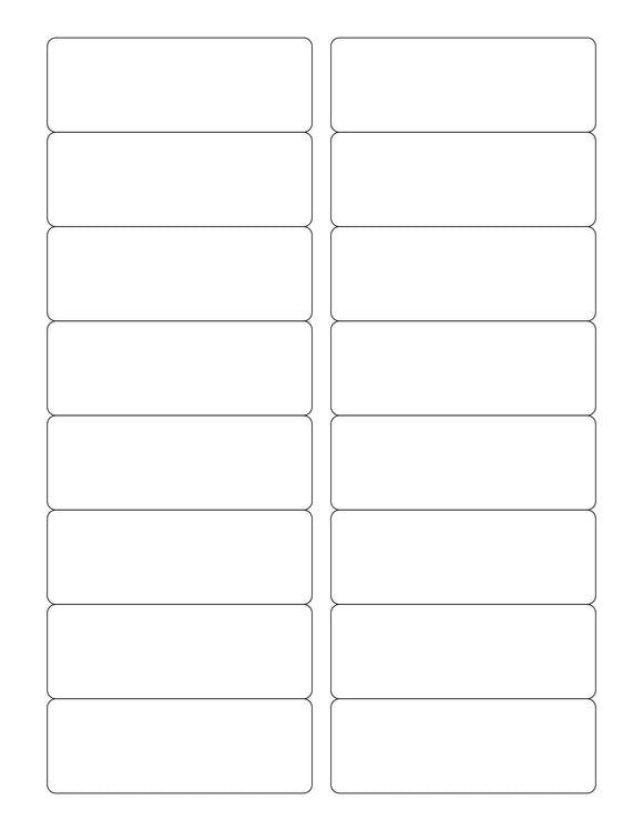 3 1/2 x 1 1/4 Rectangle Light Brown Kraft Printed Label Sheet