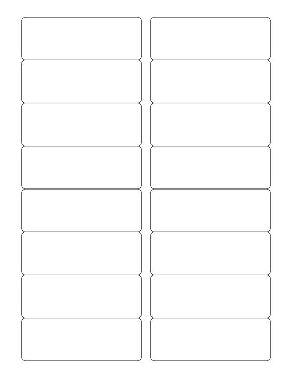 3 1/2 x 1 1/4 Rectangle Fluorescent ORANGE Label Sheet (Bulk Pack 500 Sheets)