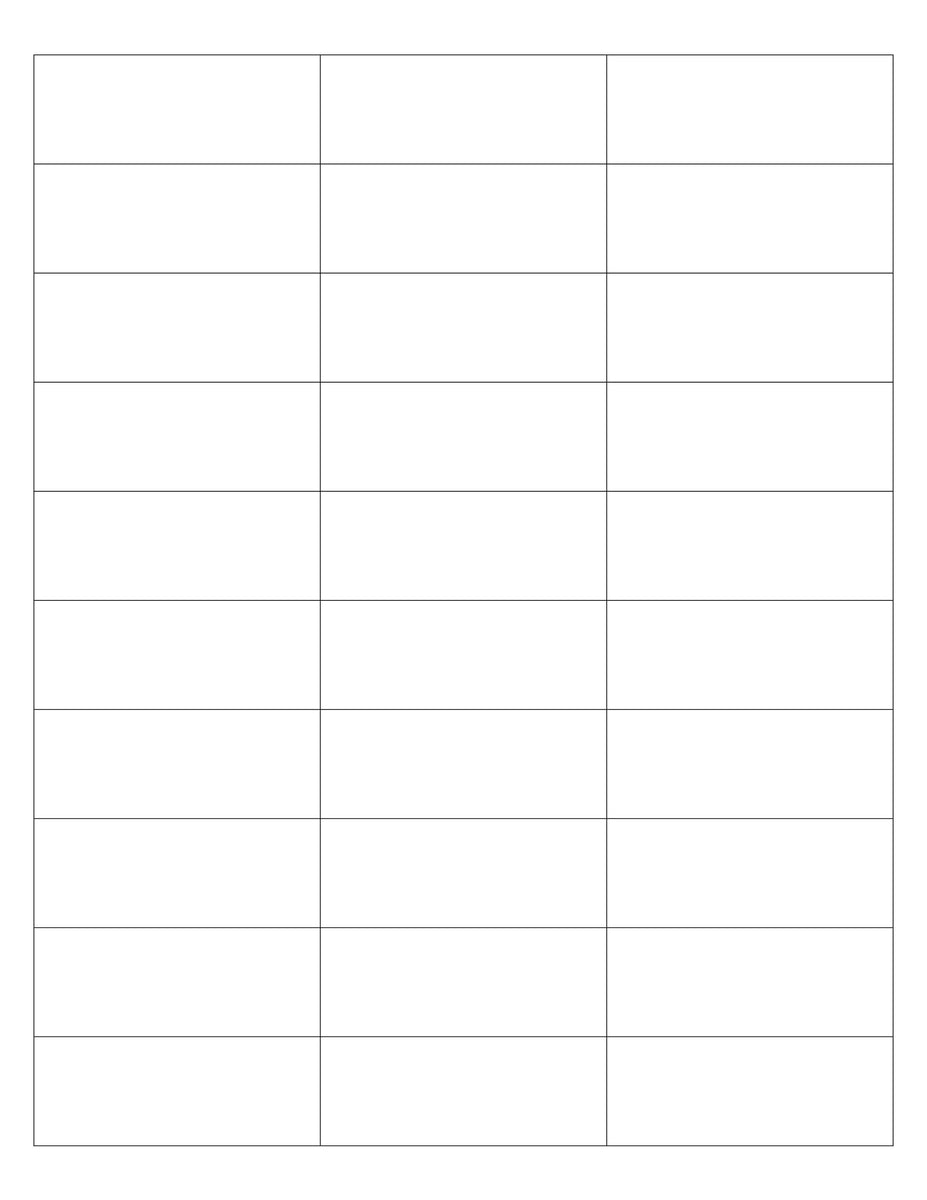 2 5/8 x 1 Rectangle White Printed Label Sheet (Square Corners ...