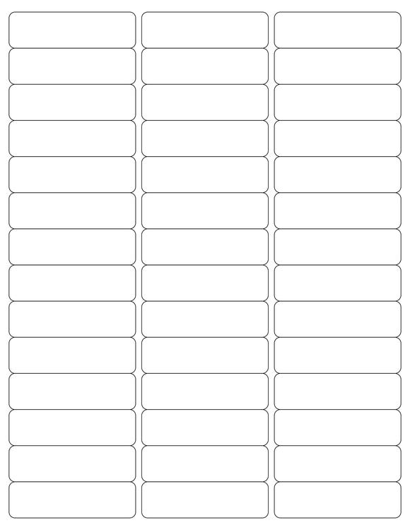 2 5/8 x 3/4 Rectangle Fluorescent YELLOW Label Sheet (Bulk Pack 500 Sheets)