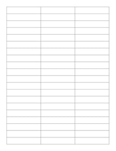 2.5 x 0.5 Rectangle Fluorescent ORANGE Label Sheet (Bulk Pack 500 Sheets)