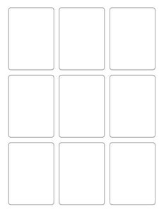 2 3/8 x 3 1/4 Rectangle White Label Sheet