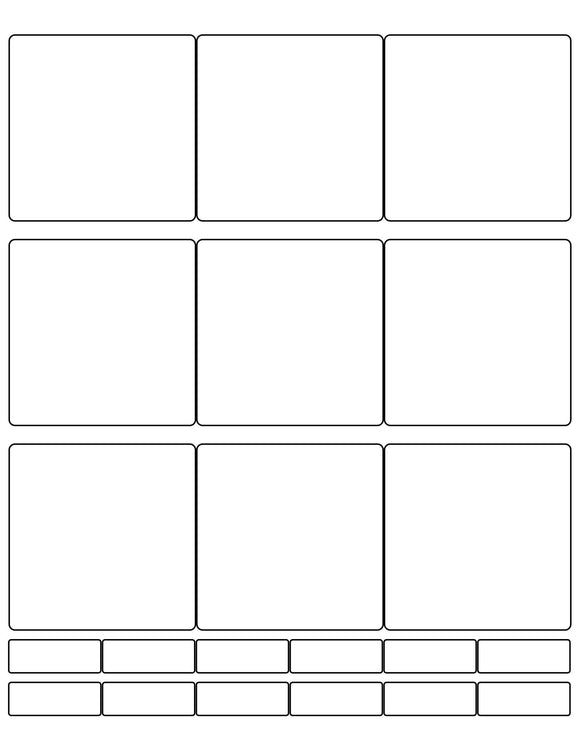 2 3/4 x 2 3/4 Square & 1 3/8 x 1/2 Rectangle Khaki Tan Label Sheet
