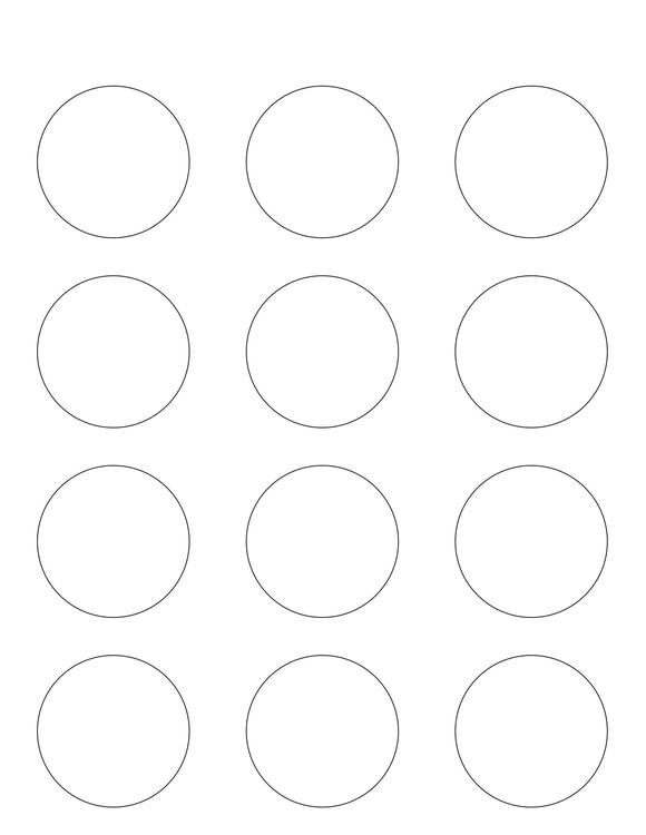 2 Diameter Round Fluorescent PINK Label Sheet (Bulk Pack 500 Sheets) (bottom offset)