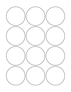 2 1/4 Diameter Round Khaki Tan Label Sheet