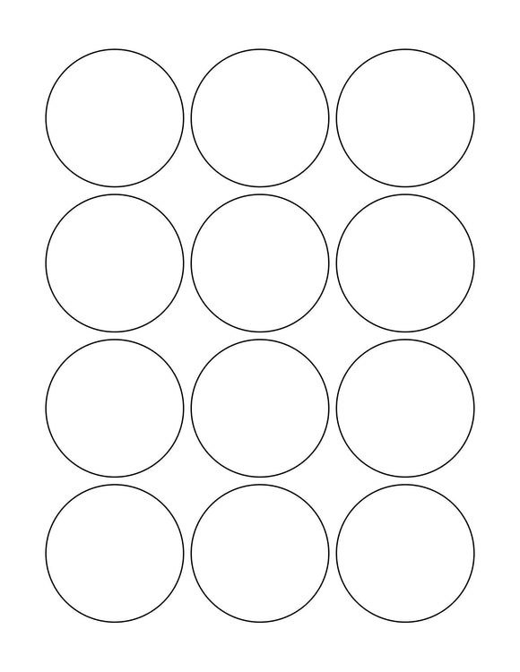 2 1/4 Diameter Round Khaki Tan Label Sheet