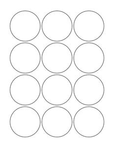 2 1/4 Diameter Round Fluorescent ORANGE Label Sheet (Bulk Pack 500 Sheets)