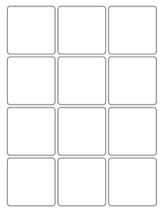 2 1/2 x 2 1/2 Square Fluorescent YELLOW Label Sheet (Bulk Pack 500 Sheets)