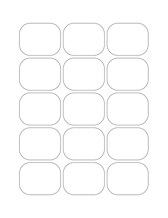 2.09375 x 1.625 Rectangle White Label Sheet