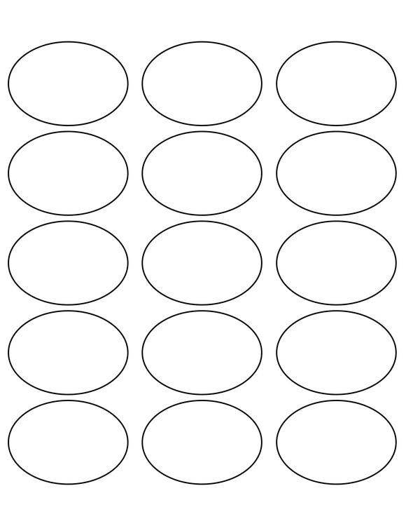 2 1/2 x 1 3/4 Oval Fluorescent RED Label Sheet (Bulk Pack 500 Sheets)