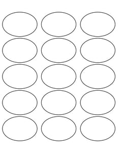 2 1/2 x 1 3/4 Oval Fluorescent ORANGE Label Sheet (Bulk Pack 500 Sheets)