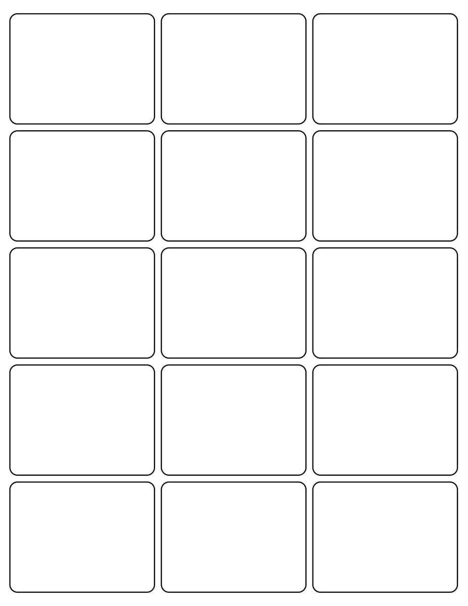 2 5/8 x 2 Rectangle White High Gloss Printed Label Sheet ...