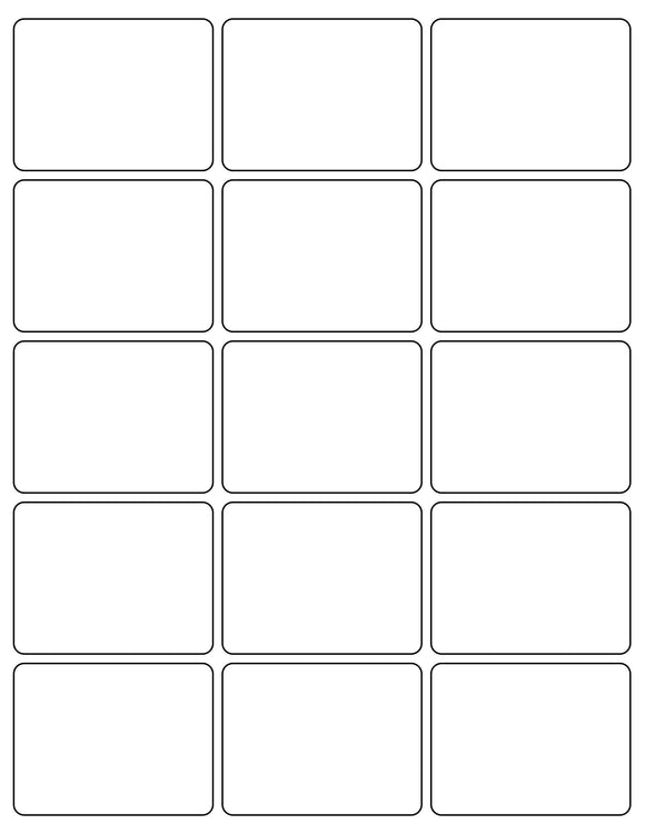 2 5/8 x 2 Rectangle Light Brown Kraft Printed Label Sheet