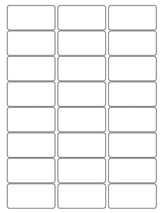 2 1/2 x 1 1/4 Rectangle Fluorescent PINK Label Sheet (Bulk Pack 500 Sheets)