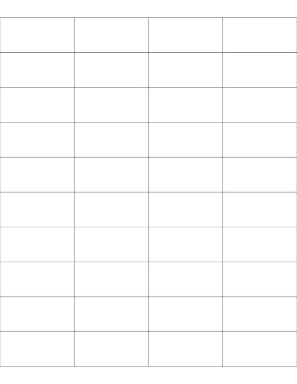 2 1/8 x 1 Rectangle Fluorescent PINK Label Sheet (Bulk Pack 500 Sheets)