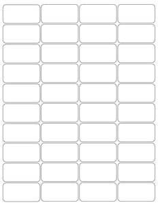 1 x 3 Rectangle Multi-Purpose White Removable Labels, 250/Bx