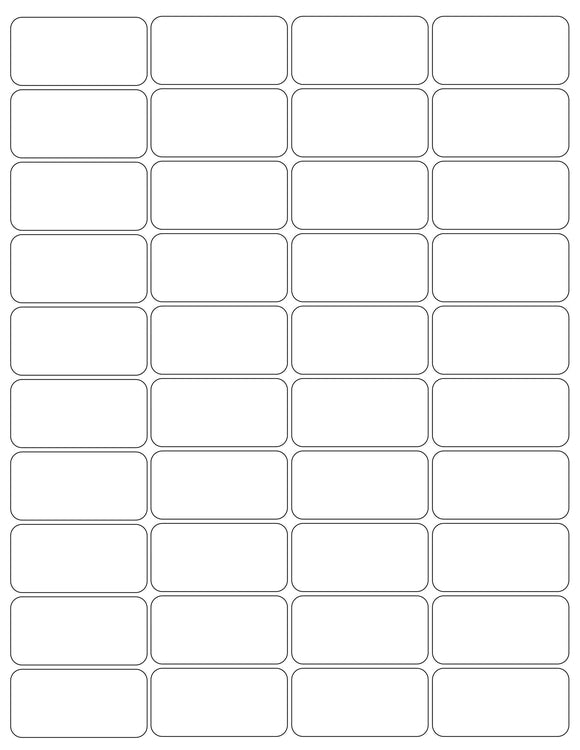 1 x 3 Rectangle Multi-Purpose White Removable Labels, 250/Bx