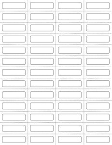 1 3/4 x 1/2 Rectangle w/ Perfs Fluorescent PINK Label Sheet (Bulk Pack 500 Sheets)