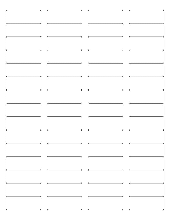 1 3/4 x 2/3 Rectangle All Temperature White Printed Label Sheet ...