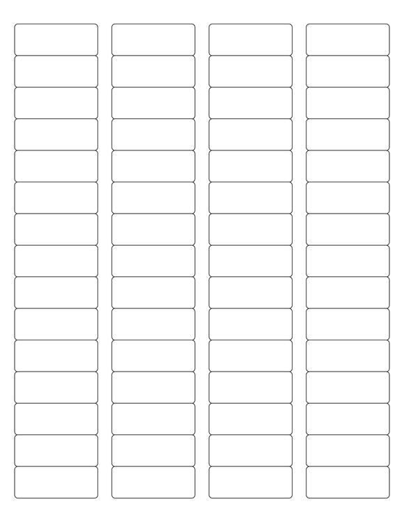 1 3/4 x 2/3 Rectangle Fluorescent YELLOW Label Sheet (Bulk Pack 500 Sheets)
