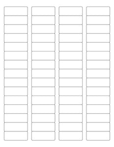 1 3/4 x 2/3 Rectangle Fluorescent ORANGE Label Sheet (Bulk Pack 500 Sheets)