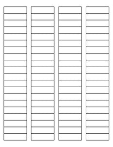 1 3/4 x 1/2 Rectangle Pastel Label Sheet