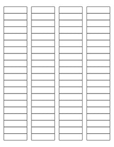 1 3/4 x 1/2 Rectangle Natural Ivory Label Sheet
