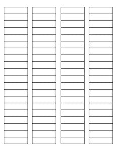 1 3/4 x 1/2 Rectangle Fluorescent ORANGE Label Sheet (Bulk Pack 500 Sheets)