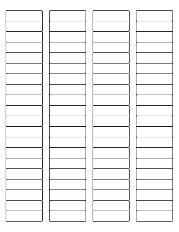1 3/4 x 1/2 Rectangle Fluorescent GREEN Label Sheet (Bulk Pack 500 Sheets)