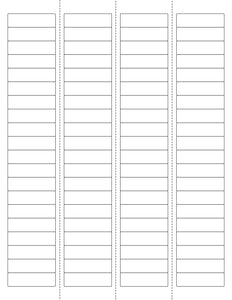 1 3/4 x 1/2 Rectangle w/ Vert Perfs Fluorescent RED Label Sheet (Bulk Pack 500 Sheets)