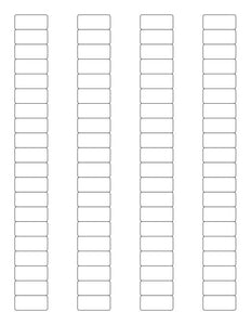 1 1/8 x 1/2 Rectangle Fluorescent ORANGE Label Sheet (Bulk Pack 500 Sheets)