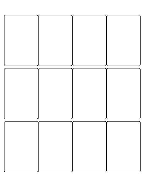 2 x 3 Rectangle Removable White Printed Label Sheet