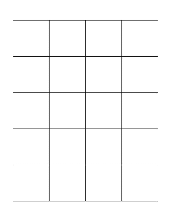 1.8 x 1.8 Square White Photo Gloss Inkjet Label Sheet