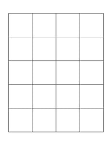1.8 x 1.8 Square White Label Sheet