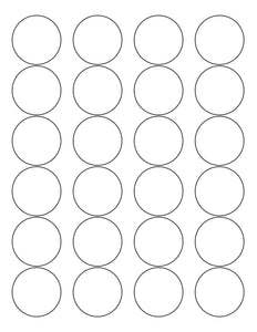 1 2/3 Diameter Round Clear Matte Polyester Inkjet Label Sheet