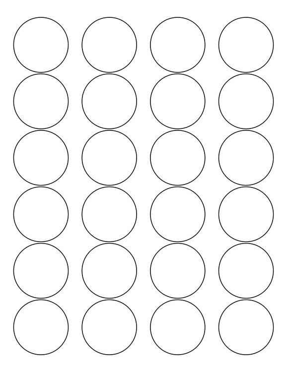 1 2/3 Diameter Round White Photo Gloss Inkjet Label Sheet