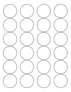 1 2/3 Diameter Round Fluorescent ORANGE Label Sheet (Bulk Pack 500 Sheets)