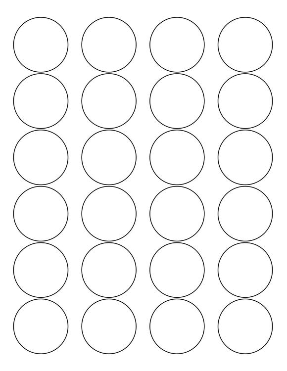 1 2/3 Diameter Round Fluorescent ORANGE Label Sheet (Bulk Pack 500 Sheets)