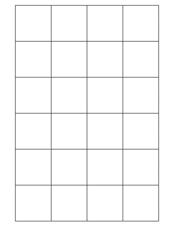 1 3/4 x 1 3/4 Square White Label Sheet
