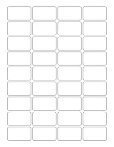 1 3/4 x 1 Rectangle Fluorescent YELLOW Label Sheet (Bulk Pack 500 Sheets)