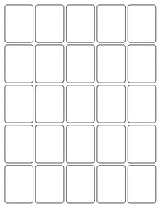 1 1/2 x 2 Rectangle White Photo Gloss Inkjet Label Sheet