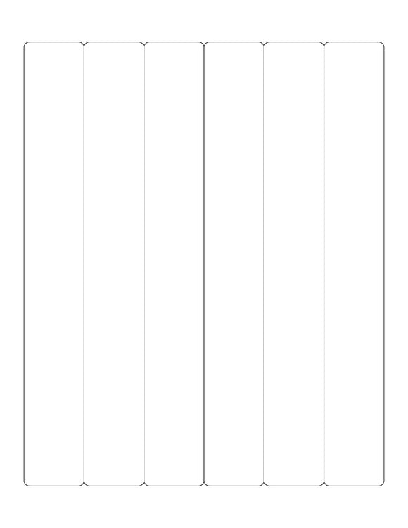 Rectangle Silver Labels 1 1/4 x 9 1/4 Rectangle Silver Foil Printed Label Sheet ...