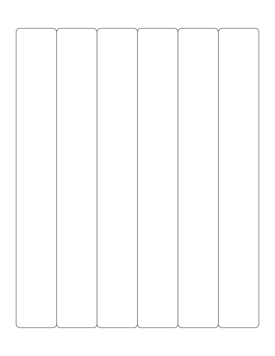 1 1/4 x 9 1/4 Rectangle Khaki Tan Printed Label Sheet ...