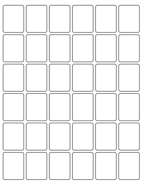 1.7225 x 0.5 White Rectangular Sheet Labels - Removable Adhesive
