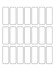 0.9831 x 2.7205 Rectangle White Label Sheet