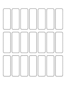 0.9831 x 2.7205 Rectangle Fluorescent ORANGE Label Sheet (Bulk Pack 500 Sheets)