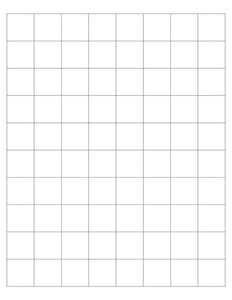 1 x 1 Square Fluorescent ORANGE Label Sheet (Bulk Pack 500 Sheets)