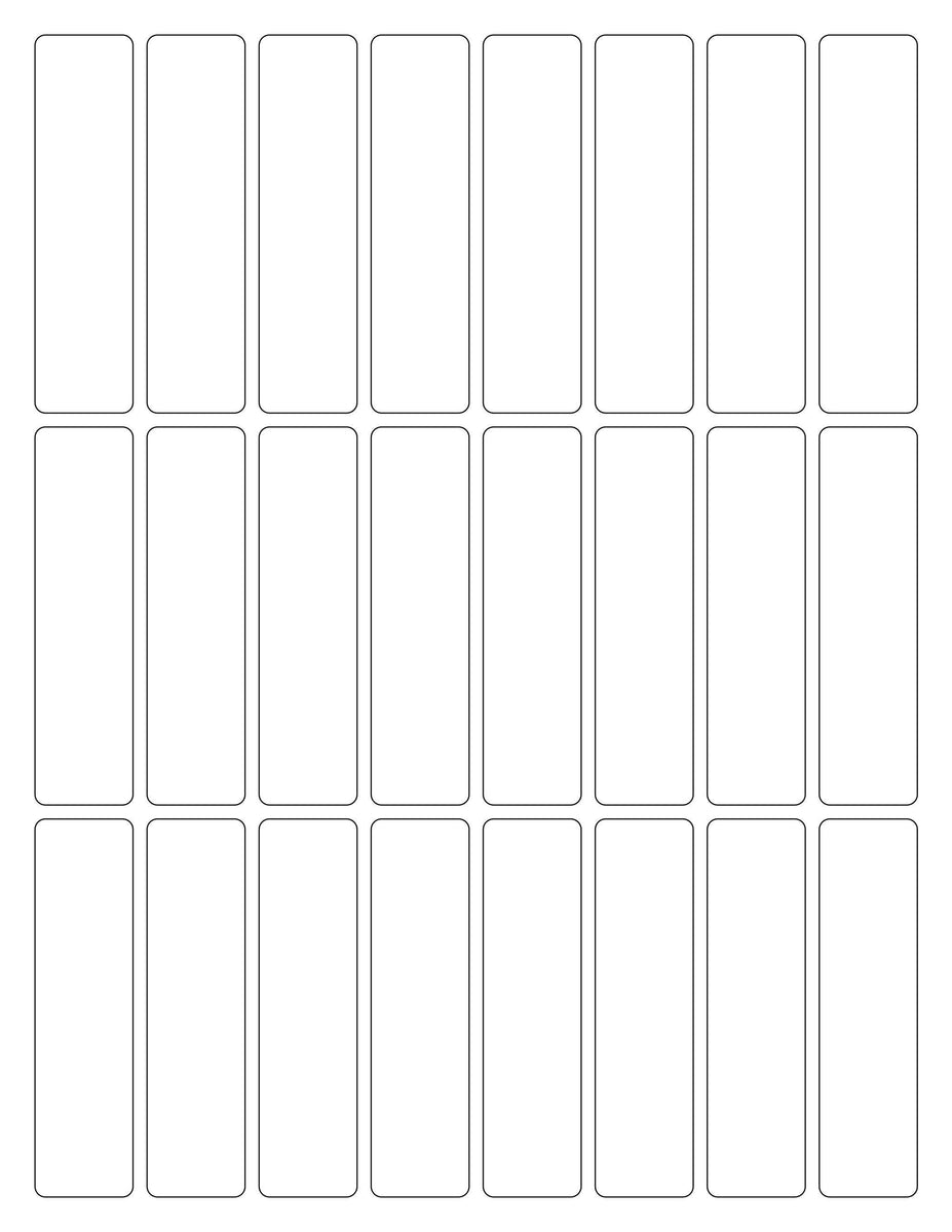 7/8 x 3 3/8 Rectangle All Temperature White Printed Label Sheet ...