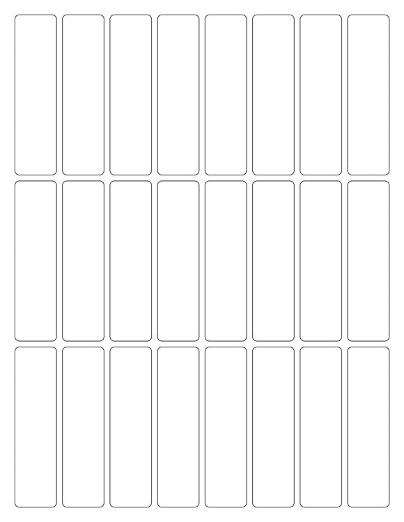7/8 x 3 3/8 Rectangle Removable White Printed Label Sheet ...